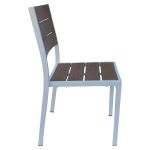 Καρέκλα Κήπου ArteLibre PHUKET Λευκό/Καρυδί Αλουμίνιο/Ξύλο 46x52x86cm