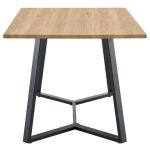 Τραπέζι Τραπεζαρίας ArteLibre DUNSMERE Sonoma/Μαύρο Μέταλλο/Μοριοσανίδα 160x90x75cm