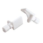 Στήριγμα Ραφιού Φ8mm Λευκό Πλαστικό