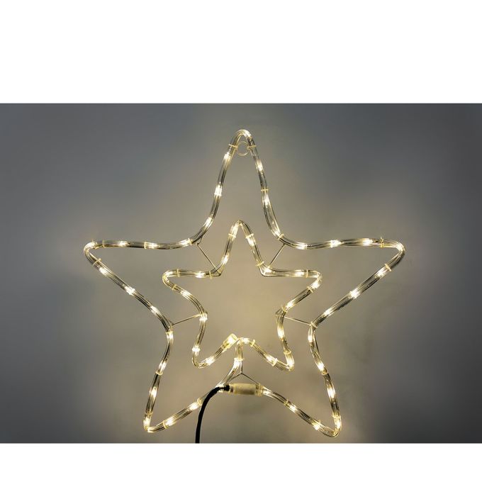 Αστέρι Διπλό 54 LED Θερμό Λευκό Φως 58x58cm