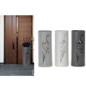 Ομπρελοθήκη Γκρι/Λευκό/Μαύρο Μέταλλο Φ19.5x49cm Σε 3 Χρώματα