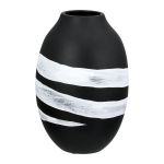 Βάζο Στρογγυλό Κεραμικό Μαύρο D14X21Cm D14X21Cm