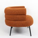 Πολυθρόνα ArteLibre CEREN Πορτοκαλί Ύφασμα/Μέταλλο/Ξύλο 87x80x70cm