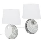 Επιτραπέζιο φωτιστικό Στρογγυλό Κεραμικό Γκρι Λευκό 2 Ποικιλία 20X12X29Cm 20X12X29Cm