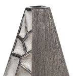 Βάζο Κεραμικό Ασημί χρώμα 24X9X47Cm 24X9X47Cm