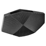 Βάζο 'Heptagon' Πολυρεζίνη Μαύρο 10x38x21.5cm