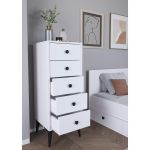 Συρταριέρα ArteLibre AMARI Λευκό Μοριοσανίδα 43x43x114cm