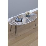 Τραπεζάκι Σαλονιού ArteLibre SEYE Γκρι Μοριοσανίδα/Μέταλλο 45x90x40cm