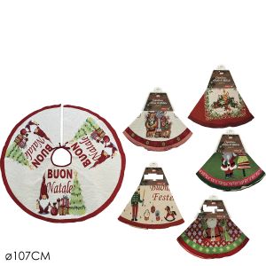 Χριστουγεννιάτικη Βάση Δέντρου Gobelin 107cm Σε 6 Σχέδια