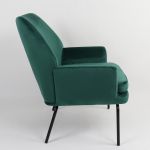 Πολυθρόνα ArteLibre ZINGIBER Πράσινο Βελούδο/Μέταλλο 82.5x69x77cm