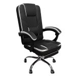 Καρέκλα Γραφείου OPTISEAT Μαύρο/Λευκό PVC/Μέταλλο 67x65x105-115cm