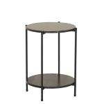 Βοηθητικό Τραπεζάκι ArteLibre ULVERTON Μαύρο Μάρμαρο Μοριοσανίδα/Μέταλλο 43.3x43.3x56.5cm