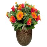 Βάζο ArteLibre Καφέ Γυαλί 18x18x17.5cm