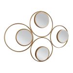 Καθρέπτης Τοίχου ArteLibre AMROTH Χρυσό Μέταλλο/Γυαλί 65x3x90cm