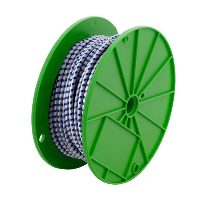 Ελαστικό Ιμάντας Λευκό Με Μπλε Ρίγες 6mm