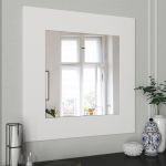 Καθρέπτης Τοίχου ArteLibre AAINA Λευκό Μοριοσανίδα/Γυαλί 90x90cm