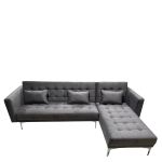 Καναπές Κρεβάτι Γωνιακός ArteLibre ARION Γκρι Ύφασμα 244x162x84cm