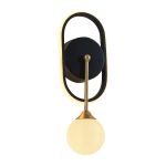 Φωτιστικό Τοίχου ArteLibre LULA Μαύρο Μέταλλο/Αλουμίνιο 15x38x6cm