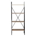 Ραφιέρα ArteLibre NORWYN Δρυς/Μαύρο Μοριοσανίδα/Μέταλλο 60x32.5x148cm