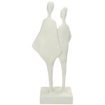 Διακοσμητικό ArteLibre Ζευγάρι Λευκό Polyresin 17.2x8.7x30.7cm