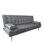 Καναπές Κρεβάτι Τριθέσιος ArteLibre ELFREDA Γκρι Ύφασμα 188x83x83cm