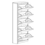 Παπουτσοθήκη ArteLibre GYDA Φυσικό Μοριοσανίδα/Μελαμίνη 60x20x182.5cm