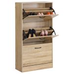 Παπουτσοθήκη ArteLibre BRANTLEY Δρυς Μοριοσανίδα 60x24x116cm