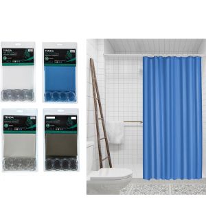 Κουρτίνα Μπάνιου PVC 180x200cm Σε 4 Χρώματα