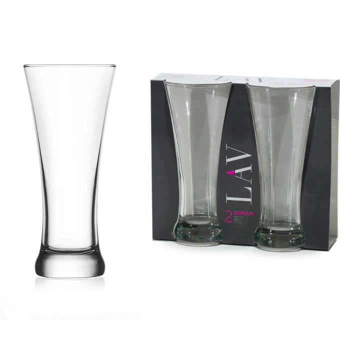 Ποτήρια Μπύρας Sorgun Διαφανή Γυάλινα 380cc 2Τμχ