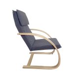 Πολυθρόνα ArteLibre VESNA Γκρι/Φυσικό Ύφασμα/Ξύλο 67x78x92cm