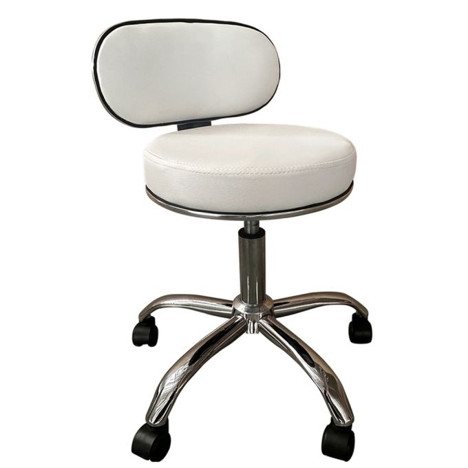 Καρέκλα Εργασίας ArteLibre FIRMEZA Λευκό/Χρώμιο PU/Μέταλλο 47x47x67/78cm