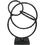 Διακοσμητικό ArteLibre Γλυπτό Μαύρο Αλουμίνιο 29X17X40cm