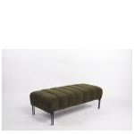 Παγκάκι Ottoman ArteLibre KUBO Πράσινο Ύφασμα Teddy/Μέταλλο 40x116.5x50cm