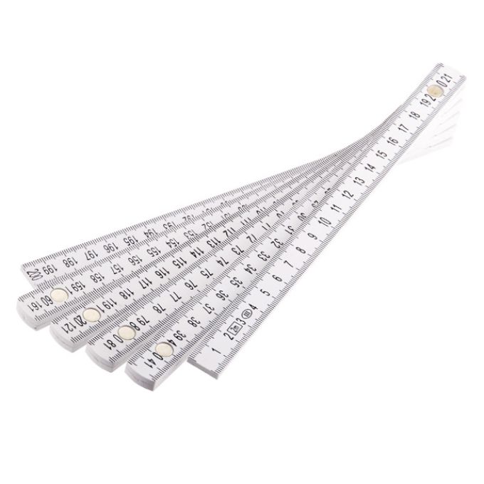 Μετρό Λευκό Πλαστικό 2m