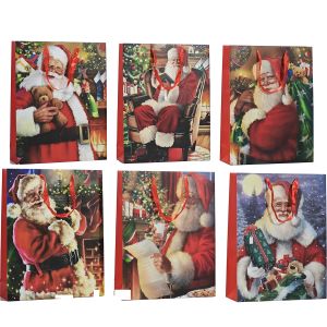 Χριστουγεννιάτικη Τσάντα Δώρου Μεγάλη Με Γκλίτερ 38x12x48cm Σε 6 Σχέδια