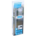 Φανάρι Κήπου Spot LED Θερμό Φως Ηλιακό Ασημί Μέταλλο 8.6x65x16cm GRUNDIG