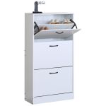 Παπουτσοθήκη ArteLibre BRANTLEY Λευκό Μοριοσανίδα 60x24x116cm