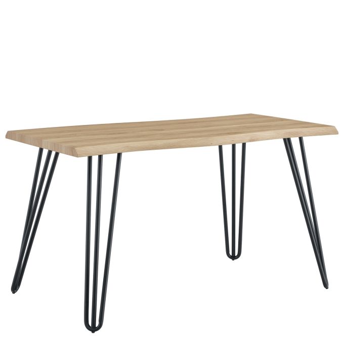 Τραπέζι Τραπεζαρίας ArteLibre BRANWELL Sonoma/Μαύρο Μέταλλο/Μοριοσανίδα 140x70x77.5cm