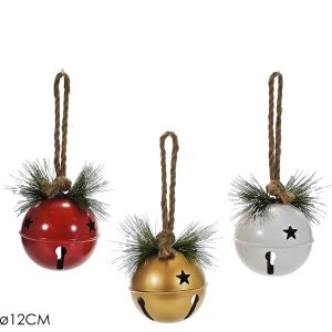 Χριστουγεννιάτικα Κρεμαστά Μπάλες Φ12cm Σε 3 Σχέδια