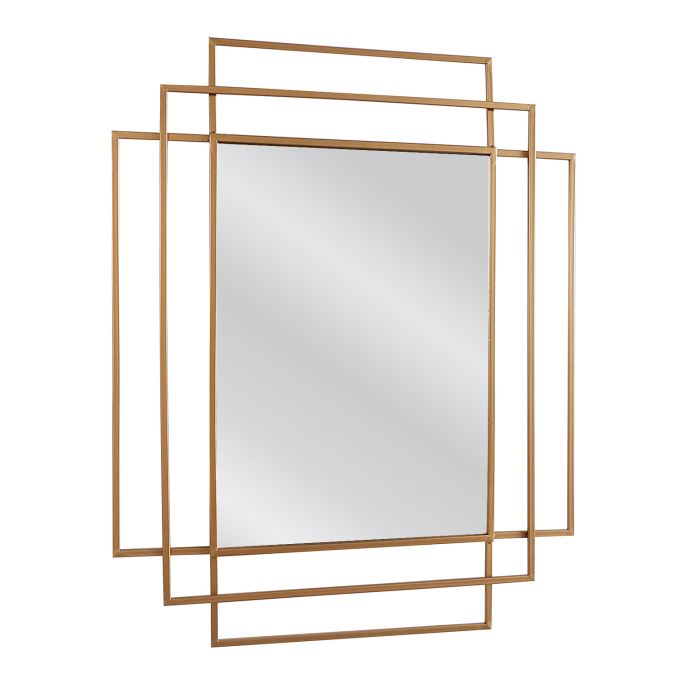 Καθρέπτης Τοίχου ArteLibre AULE Χρυσό Μέταλλο/Γυαλί 80x1.5x65cm