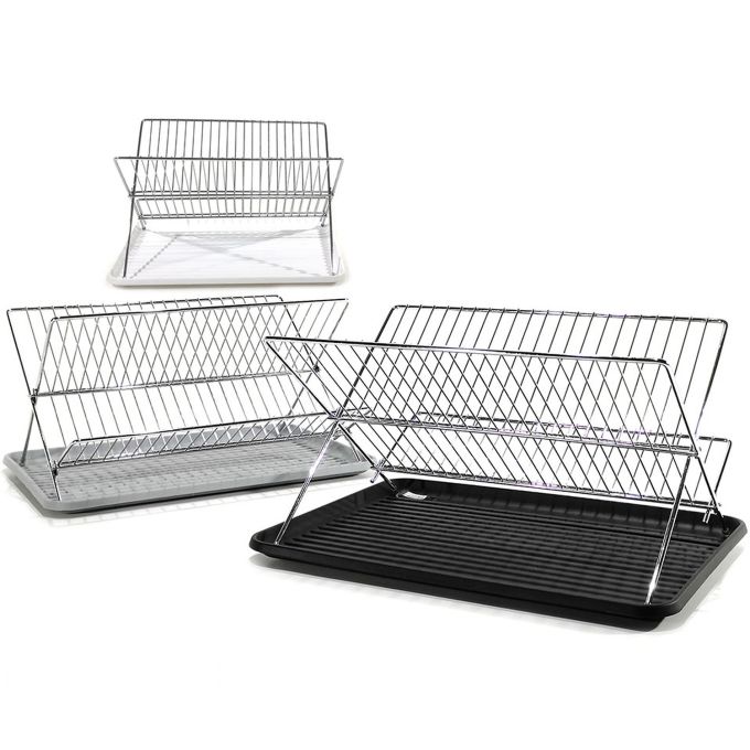 Στεγνωτήρας Πιάτων Ασημί/Πλαστικό/Μέταλλο 43x32x23cm Σε 3 Χρώματα