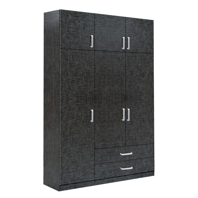 Ντουλάπα ArteLibre BENGTA Μαύρο Μοριοσανίδα 150x60x240cm