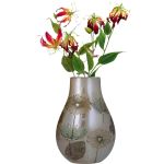 Βάζο ArteLibre Οβάλ Taupe Κεραμικό 24x13x33cm