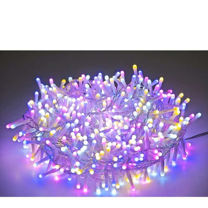 500 LED Εξωτερικού Χώρου Πολύχρωμο Φως Διάφανο Καλώδιο