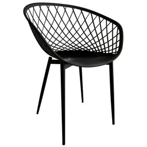 Καρέκλα Κήπου ArteLibre BALI Μαύρο PP/Μέταλλο 62x42x82cm