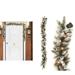 Γιρλάντα Χιονισμένο Φωτιζόμενο Μπαταρίας 270cm