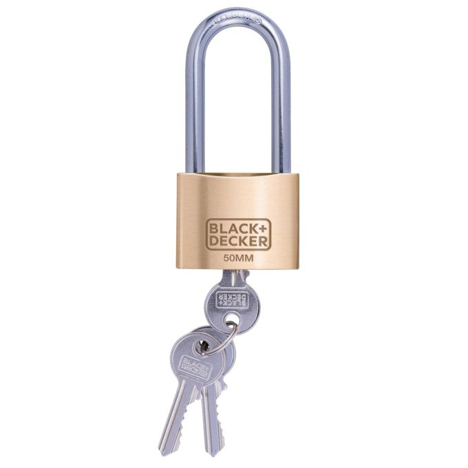 Λουκέτο 50mm Μεγάλη Καμπάνα Ορειχάλκινο BLACK+DECKER