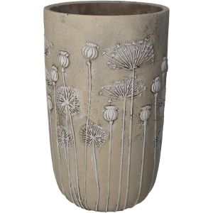 Κασπώ ArteLibre Λουλούδια Ιβουάρ Τσιμέντο 18x18x30cm