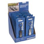 Μπρελόκ Κλειδιών Με Σφυρίχτρα Έκτακτης Ανάγκης Ανοξείδωτο Μέταλλο 5.7cm Σε 2 Χρώματα