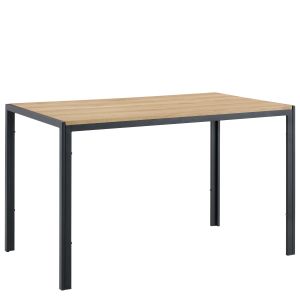 Τραπέζι Τραπεζαρίας ArteLibre CRESTMERE Sonoma/Μαύρο Μέταλλο/Μοριοσανίδα 120x70x75cm